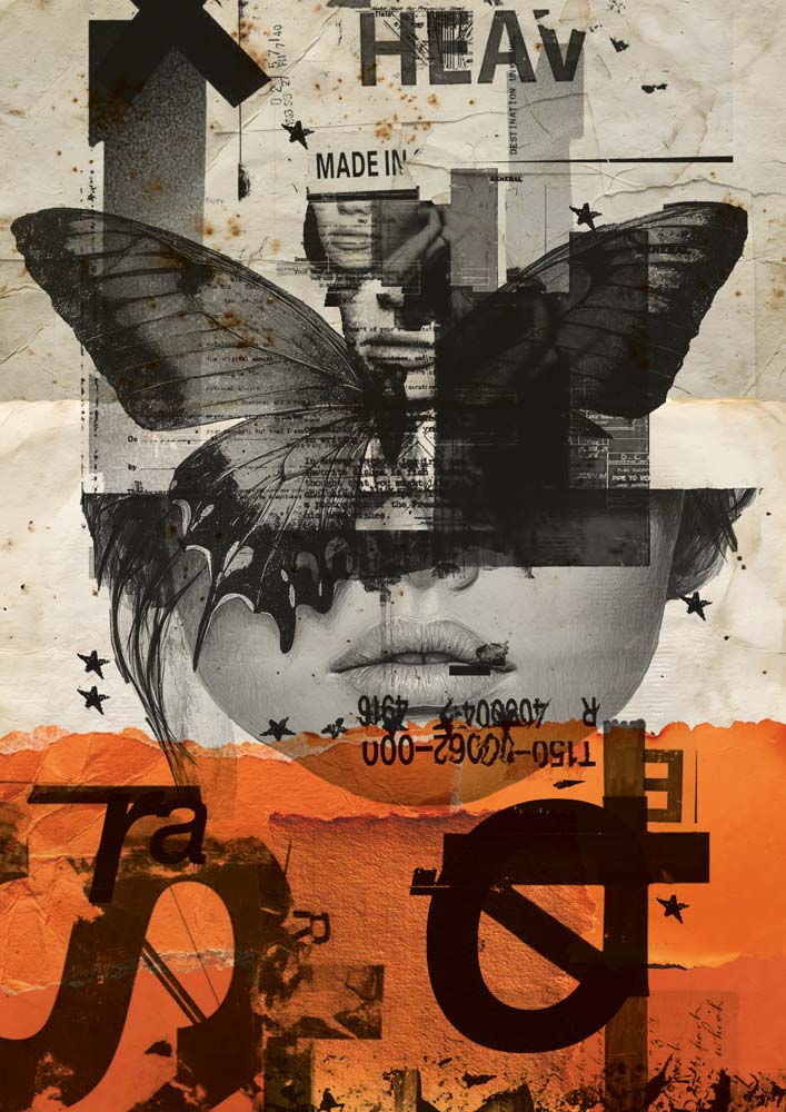 David Hopkins Marbella Artists Group Beautiful Noise Orange